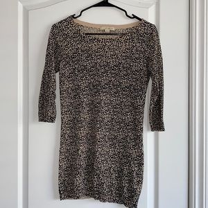 Fitted cheetah print dress